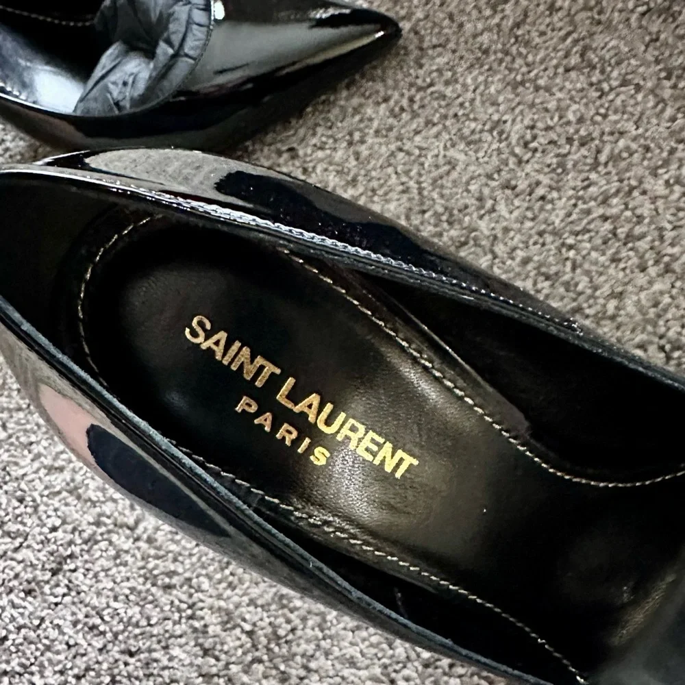 BNIB Authentic Saint Laurent YSL Opyum 110 Patent Leather Pumps Nero Black 41 - Picture 7 of 14